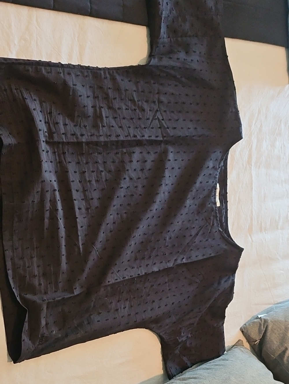 Albion Dark Navy Textured Short Sleeve Blouse
